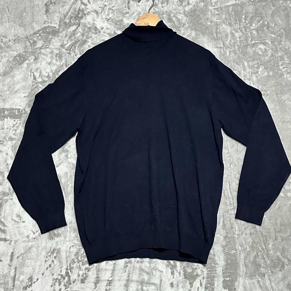 Zara Turtleneck Sweater Mens Size XL Blue Minimalist Dark Academia Capsule Soft‎